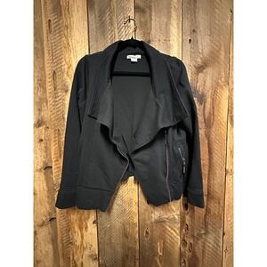 Asymmetrical‎ Zip Jacket Womens L Minimalist Urban Soft Tailored Capsule Grunge